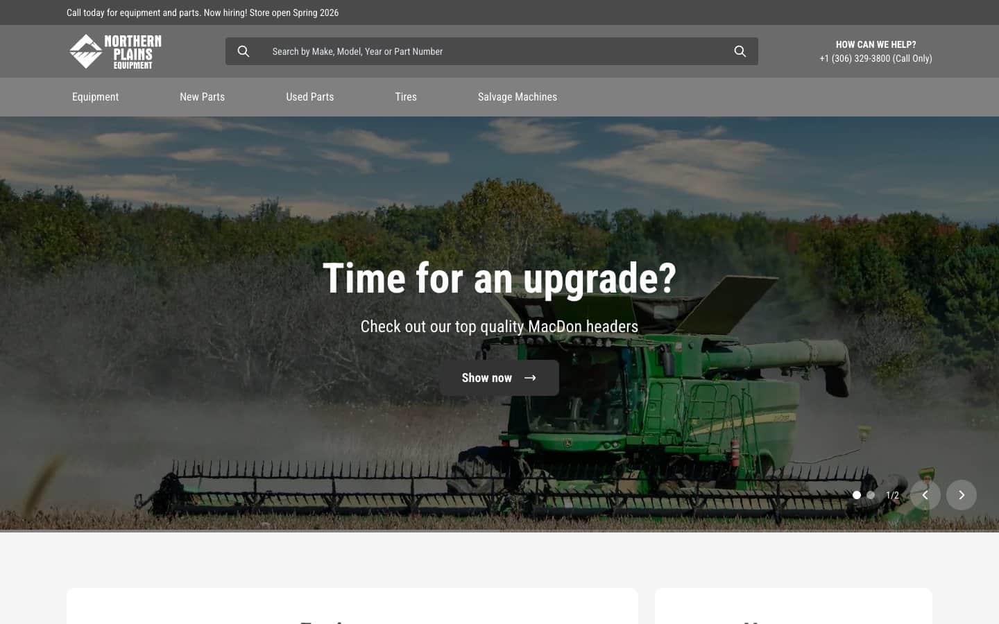 Screenshot of Northern Plains Equipment